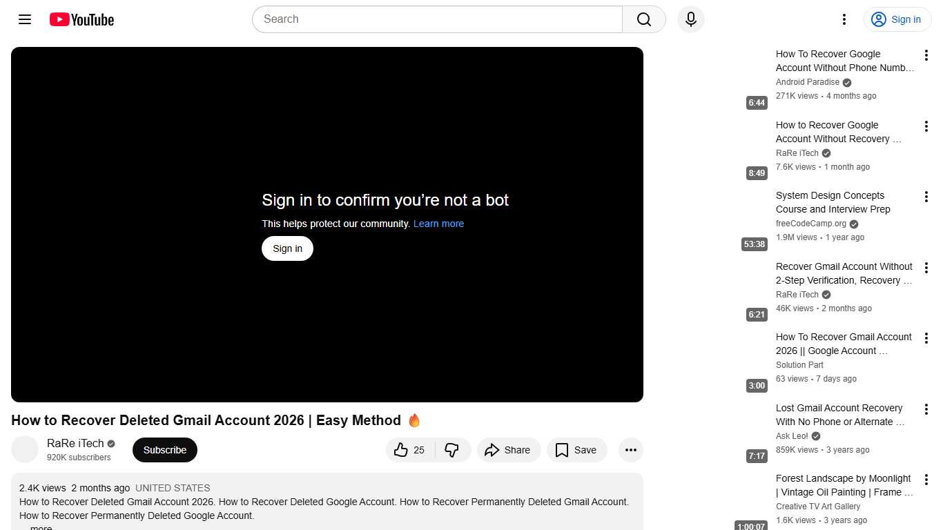 How to Recover Deleted Gmail Account 2026 Easy Method 🔥 - YouTube