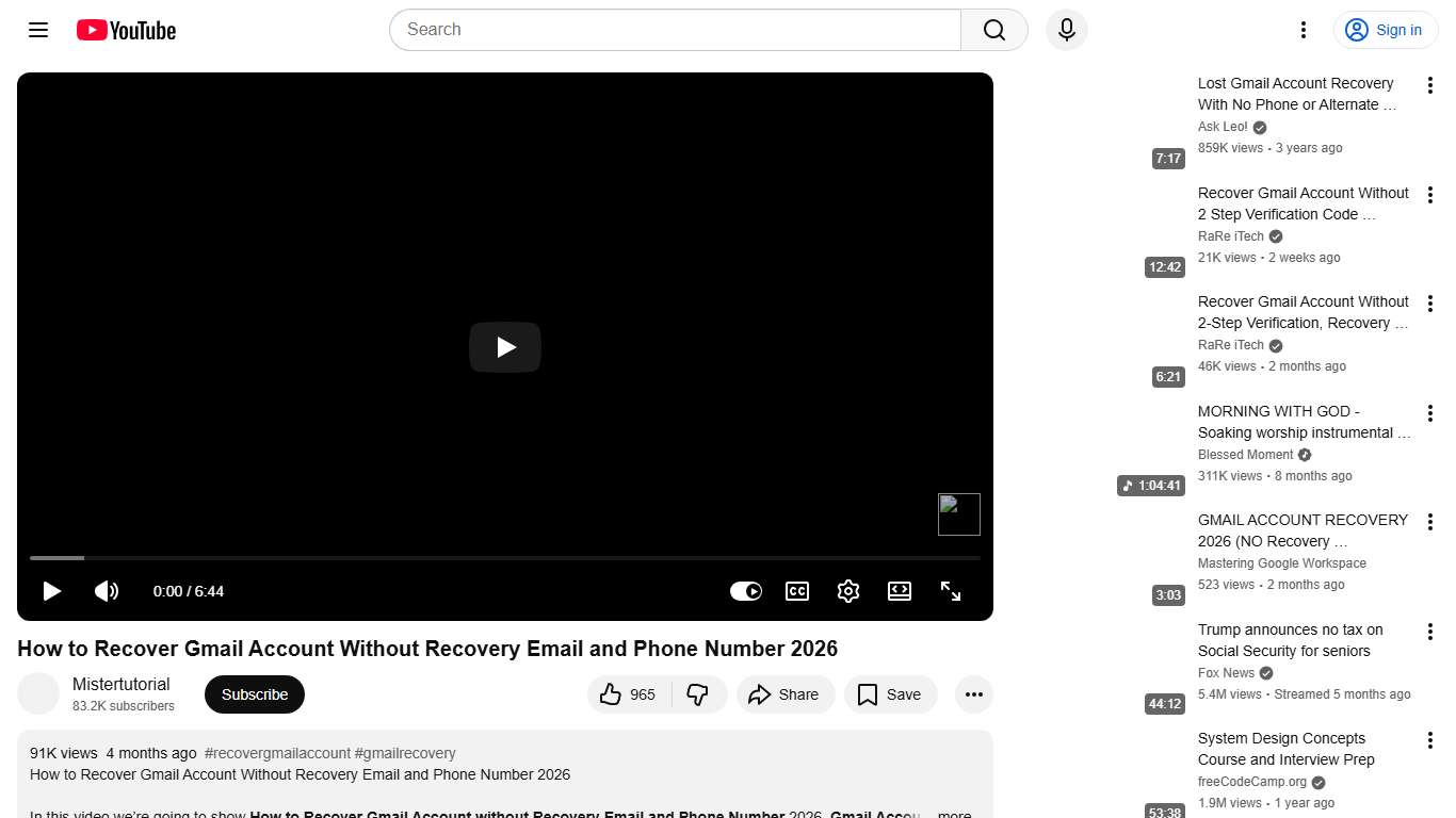 How to Recover Gmail Account Without Recovery Email and Phone Number 2026 - YouTube